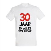 Verjaardagscadeau T-shirt "30 jaar en alles voor elkaar" - Vier in Stijl! 30 jaar verjaardag - T-shirt Wit - Maat XL