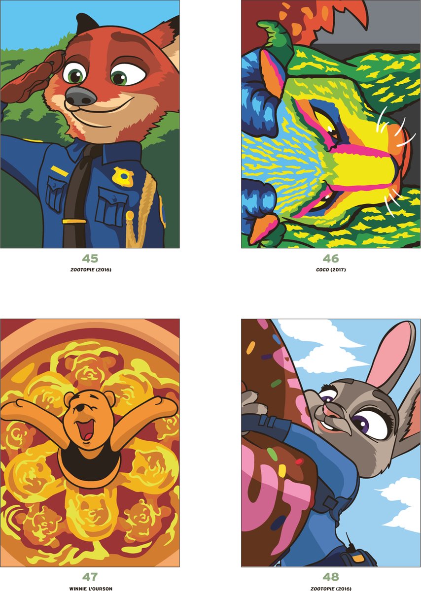 Disney Coloriages Mystères - Best of Bestiaire - Kleuren op Nummer - Hachette - Kleurboek voor volwassenen — afbeelding 2