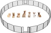 MaxxPet Puppyren - Hondenbench - Hondenren- hondenkennel met 24 panelen - Staal - 4,8 x 4,8 meter