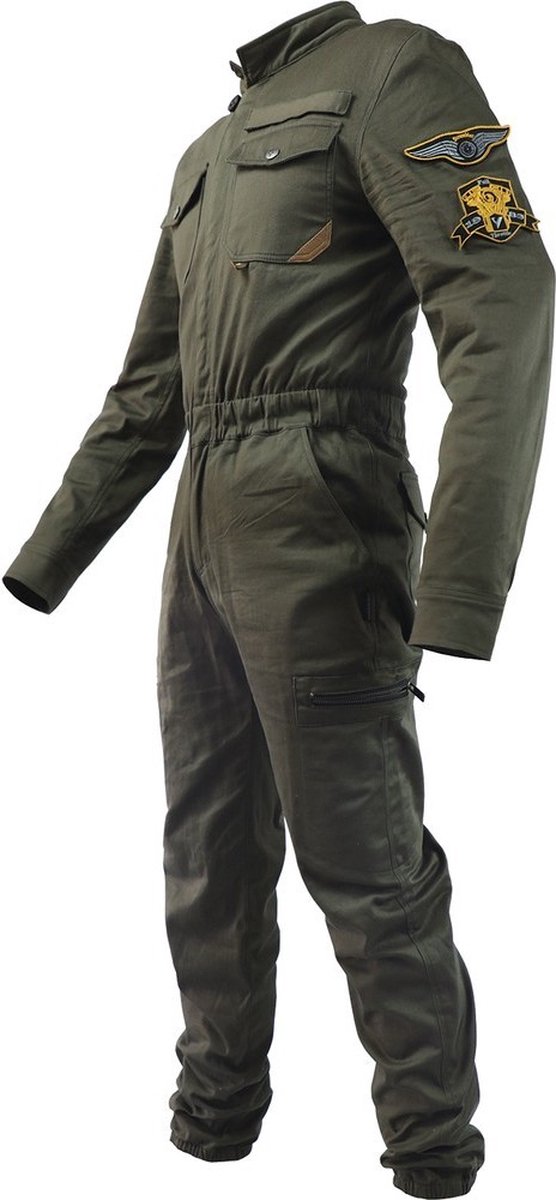 By City- black hawk man-heren-jumpsuit- piloten overall-groen-M/L