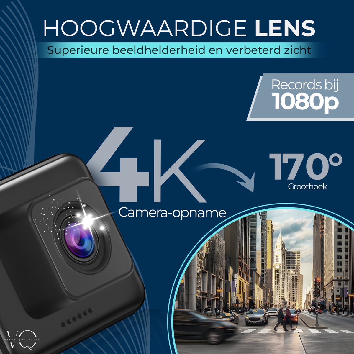 Vital Quality's Dual Dashcam Voor Auto - Camera Voor en Achter 1080p Full HD thumbnail 4