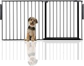 Bettacare Premium Multi-Panel Flexibele Huisdierenbarrière Assortiment, Zwart, tot 144cm Breed (32 opties beschikbaar),Hondenbarrière voor Huisdieren Honden en Puppy's, Puppybarrière geschikt voor binnen- en buitengebruik