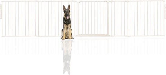 Bettacare Premium Multi-Panel Flexibele Huisdierenbarrière Assortiment, Wit, tot 334cm Breed (32 opties beschikbaar),Hondenbarrière voor Huisdieren Honden en Puppy's, Puppybarrière geschikt voor binnen- en buitengebruik