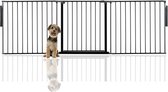 Assortiment de barrières flexibles Multi -panneaux pour animaux de compagnie Bettacare Premium , Zwart , jusqu'à 216 cm de large (32 Chiens et chiots, barrière pour chiots adaptée à une utilisation intérieure et extérieure