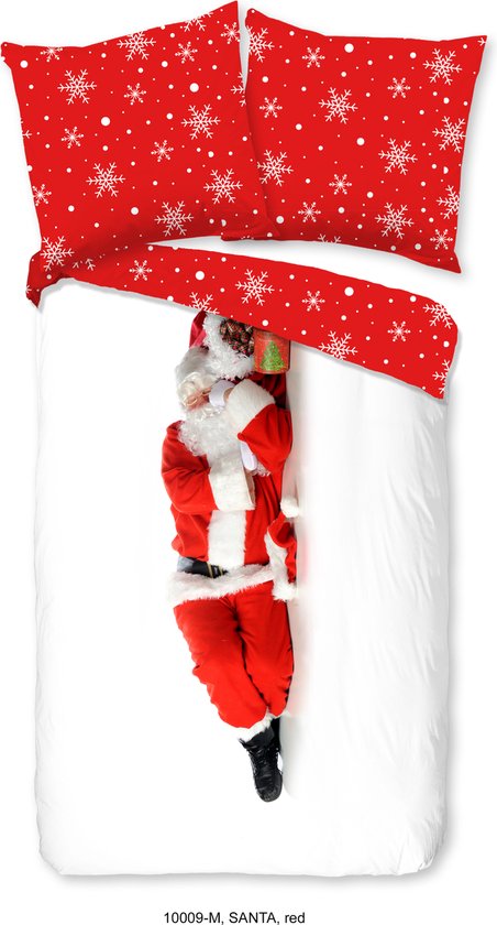 Pure Dekbedovertrek "Santa" - Rood - (135x200 cm)