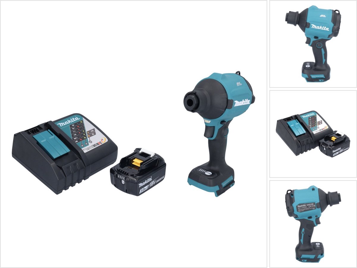 Makita DAS 180 RF1 accu-bladblazer 18 V borstelloos + 1x accu 3,0 Ah + oplader