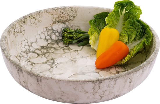 Bowls and Dishes Bol en Poterie Espuma | Bol | bol | Plateau à fruits | Saladier | Accessoire de maison 23 centimètres Ø - Vert - Astuce cadeau !