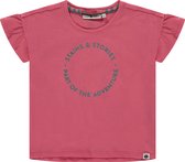 Stains and Stories girls shirt short sleeve Meisjes T-shirt - bubblegum - Maat 122