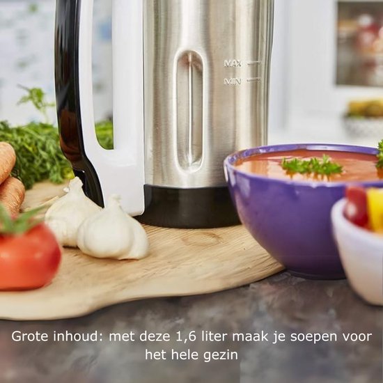 Soepmaker - Soupmaker Met 4 Programma’s - Soep Maker Met Automatische Geheugenfunctie - Blender Met 1,6 l Roestvrij Stalen Kan - 1150 W van Cenocco — afbeelding 4