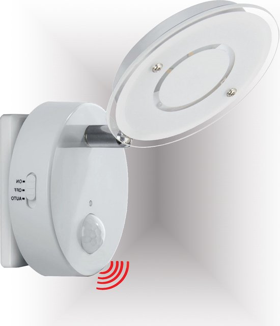 Trango Set Van 2 Led-nachtlampjes, 11-238, Wit, Met Automatische Functie Met Bewegingssensor Veiligheidslicht Stopcontact Wandlamp Orientatielamp Slaaphulp 3000 K Warm Wit