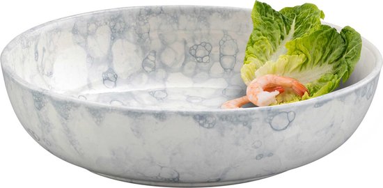 Bowls and Dishes Bol en Poterie Espuma | Bol | Plateau à fruits | Saladier | Accessoire maison bas 27 centimètres Ø - Grijs