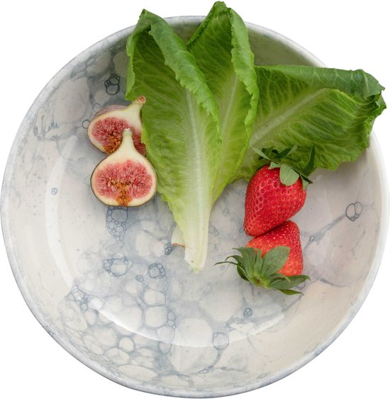 Bowls and Dishes Bol en Poterie Espuma | Bol | Plateau à fruits | Saladier | Accessoire maison bas 27 centimètres Ø - Grijs