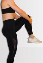 New Age Devi - Legging de Fitness/ Yoga taille haute - Legging de Sport extensible - Anti-squat - Zwart - Petit
