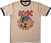 AC/DC - Let There Be Rock Tour '77 Heren T-shirt - XL - Creme