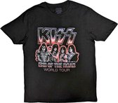 Kiss - End Of The Road Tour Red Heren T-shirt - M - Zwart