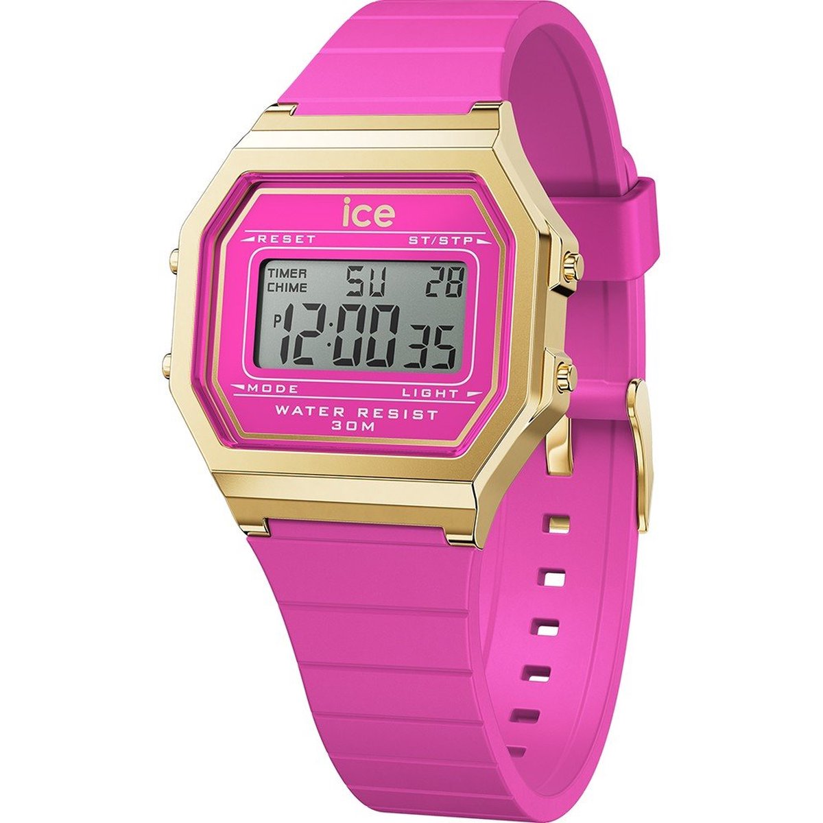 Ice Watch Ice Digit Retro - Barbie Pink 022527 Horloge - Siliconen - Roze - Ø 33 mm