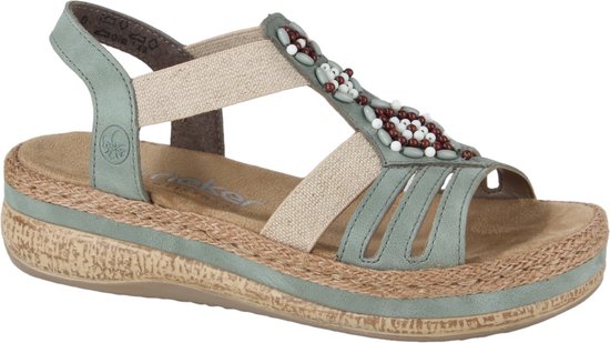 Rieker Sandalen Plat Sandalen Plat - mint - Maat 37