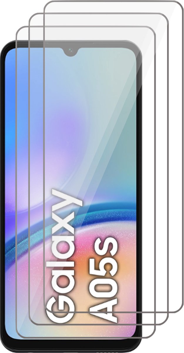 Screenprotector geschikt voor Samsung Galaxy A05s - 3x Glas Screen Protector