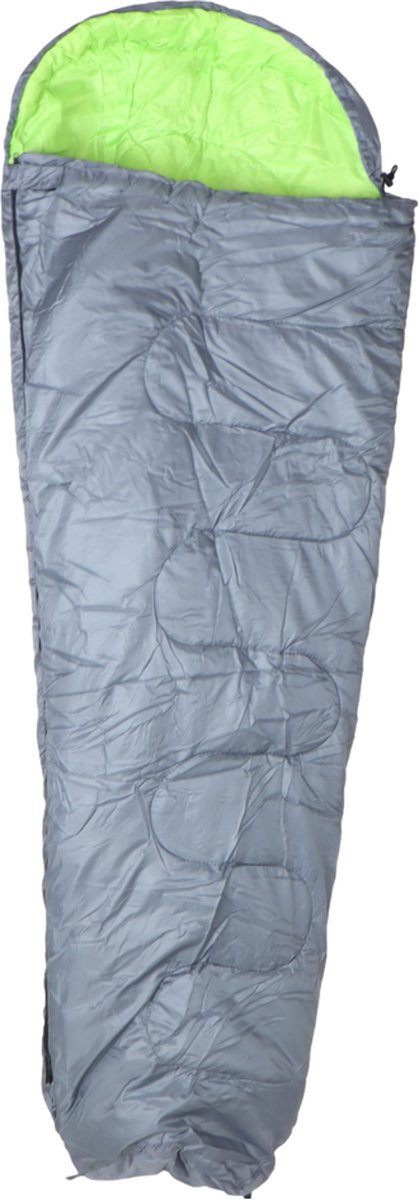 HIXA Mummy Slaapzak - Grijs - Groen- 210x80 cm - Polyester