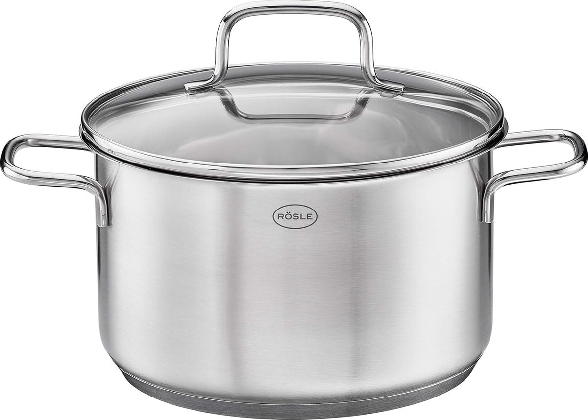 Kookpot, roestvrij staal 18/10, zilver, 16 cm