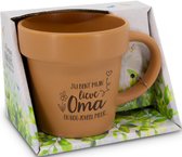 Mug - Grand-mère - Pot de fleurs - Caramels - Emballage cadeau