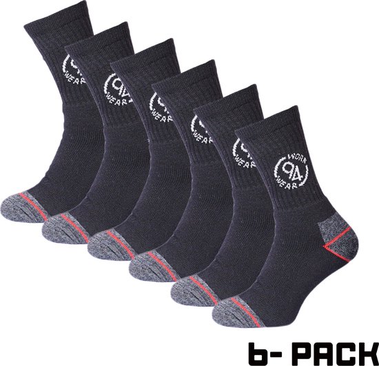Iron Mountain Werksokken 12-Pack - Zwaar Gewatteerd - Maat 39-46 - Voor Veiligheidsschoenen
