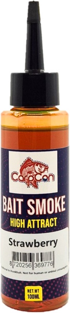 High Attract Bait Smoke 'Strawberry' - Rood - 100ml - Aardbei Goo - Karper lokvoer - Vis aas