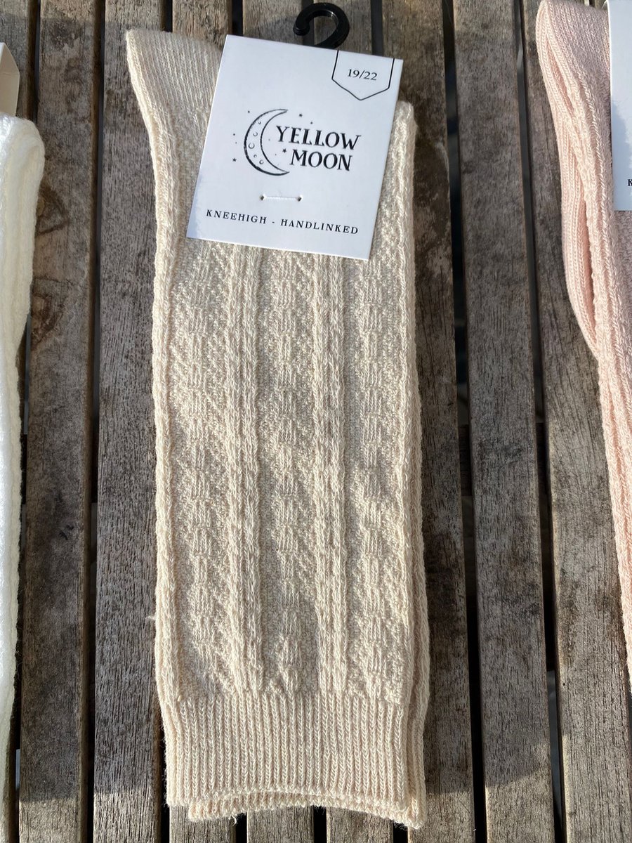 Yellow Moon Kniekous Meisje maat 23/26 Licht Beige Melange