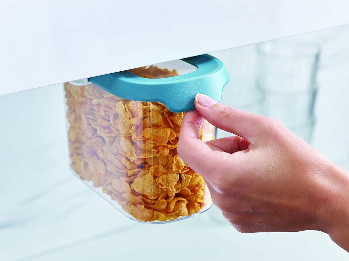 3-delige opbergset voor onder planken (3 x 1,3 l) - Blauw