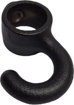 Zwarte Steigerbuis Koppeling - Haak Gedraaid - 26,9mm - Gecoat zwart - Buiskoppeling