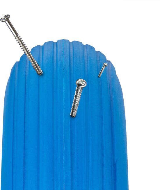 kruiwagenwiel - 3.50-6 - massief rubber - kunststof velg - antilek - tot 100 kg - blauw-zwart — afbeelding 3