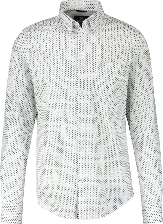 Lerros Shirt Chemise en popeline avec imprimé intégral minimal 23d1471 100 White Taille Homme - XXL