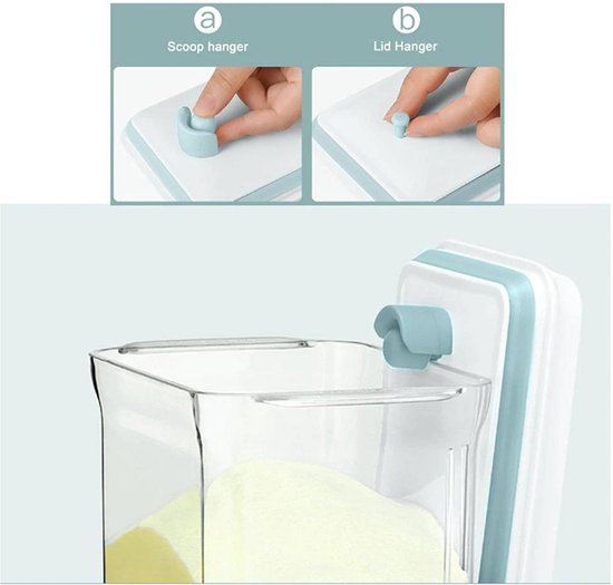 ANKOU 1700 Melkpoeder bewaarbus - Melkpoeder doseerdoos - Babyvoeding opslag - Melkpoeder dispenser| Melkpoeder bus| Melkpoeder vacuum bus van ANKOU — afbeelding 4