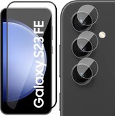 Screenprotector & Camera geschikt voor Samsung Galaxy S23 FE - Volledig Dekkend Glas