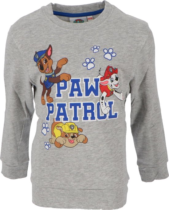Paw Patrol Sweater - Trui - Grijs - Maat 110/116