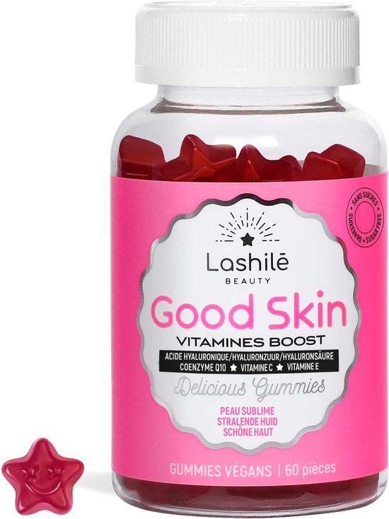 Lashilé Beauty Good Skin - Huidverzoring voor Stralende Huid - Anti Rimpel - 60 gummies - suikervrij