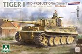 1:35 Takom 2200 Tiger I Mid Production w/zimmerit - Sd.Kfz. 181 Pz.Kpfw. VI Ausf. E Otto Carius Plastic Modelbouwpakket