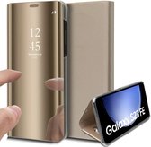 Hoesje geschikt voor Samsung Galaxy S23 FE - Spiegel Book Case Goud