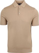Suitable - Knitted Polo Beige - Modern-fit - Heren Poloshirt Maat L