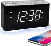 Wekkerradio met Dimmerbediening, Slaap- en Radiotimer, en Back-upbatterij - Digitaal Display - Compact Formaat - Ideaal voor Nachtkastjes