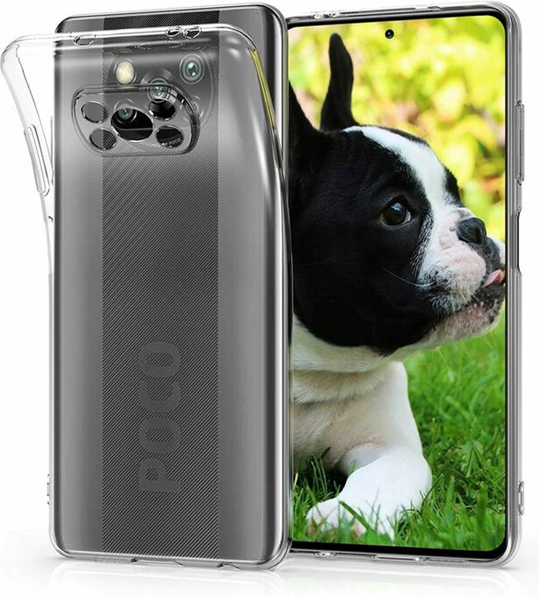 telefoonhoes BeHello voor Xiaomi Poco X3, Gel Case, Transparant