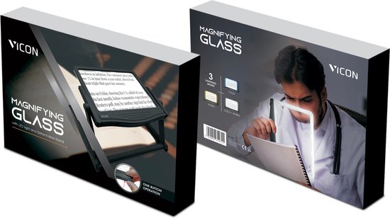 Vergrootglas met LED verlichting, 5x vergroting, met afneembare standaard.