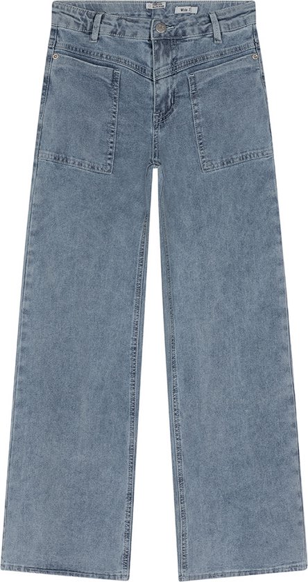 Meisjes jeans broek Joy Worker wide fit - Licht denim