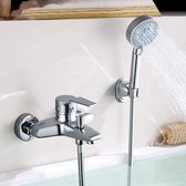 Badkraan met handdouche, klassieke badkuip, amateurset met 5 functies, voor badkuip en badkamer