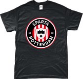 Sparta Rotterdam Shirt - Kasteelheren - T-Shirt - Rotterdam - 010 - Voetbal - Artikelen - Zwart - Unisex - Regular Fit - Maat 3XL