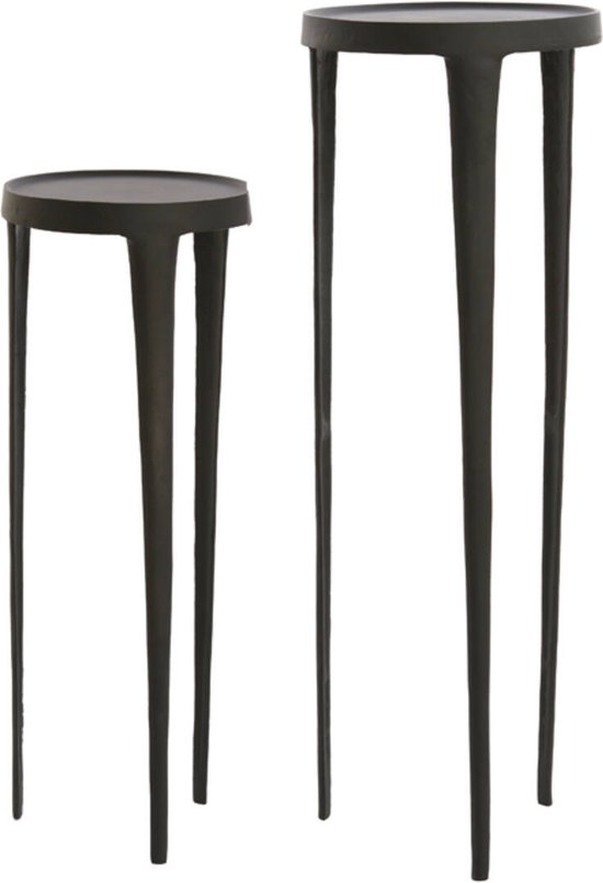 Light & Living Zuil Tobias Zwart Ø35+Ø30cm Modern bol