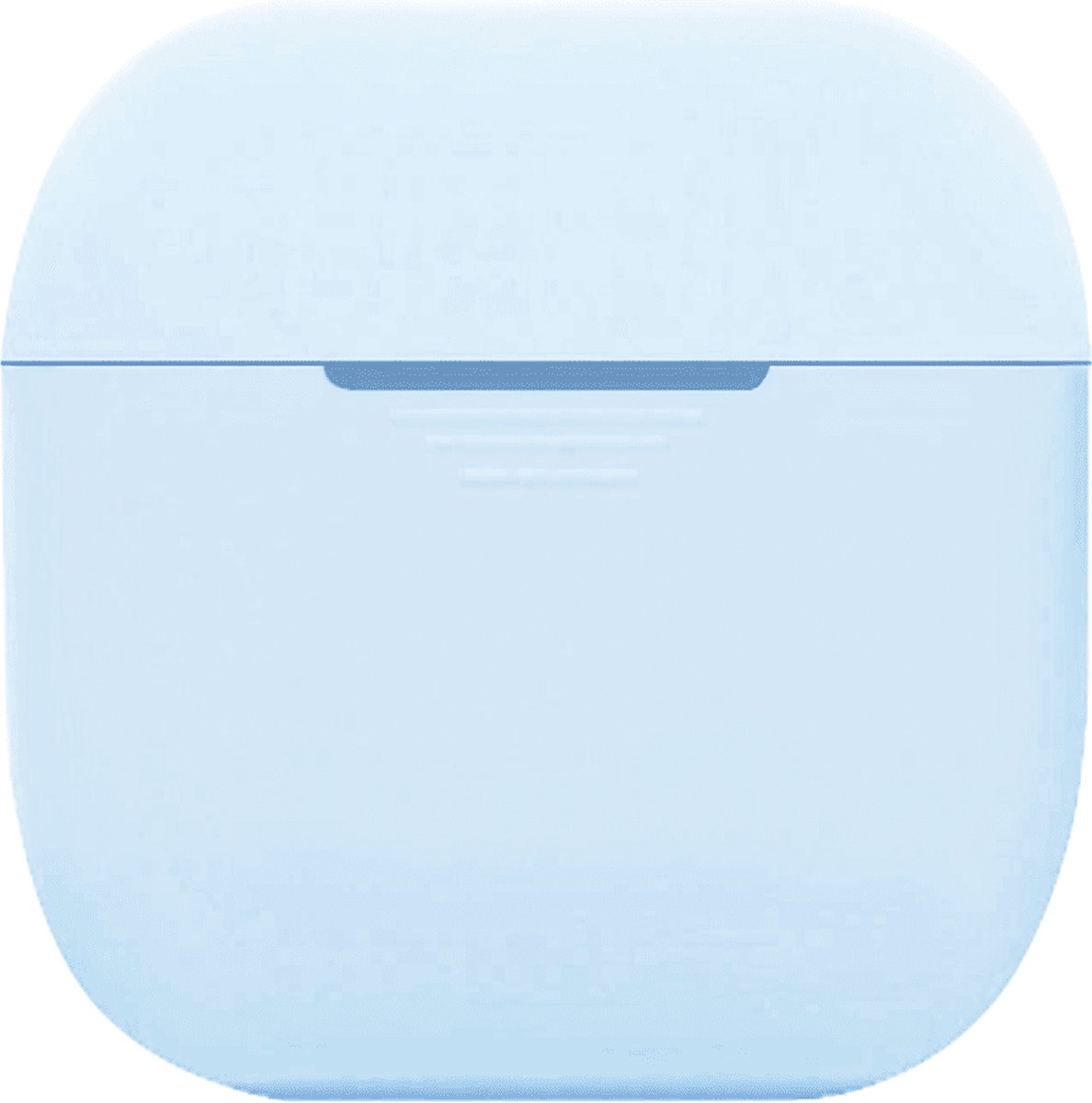 Telefoonglaasje Headset Hoesje - Geschikt voor Apple AirPods - Siliconen - LichtBlauw - Beschermhoes - Case