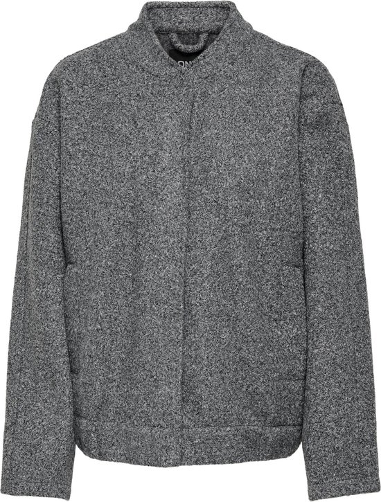 Only Jas Onlgaia Boucle Bomber Otw Os 15331099 Dark Grey Melange Dames Maat - S
