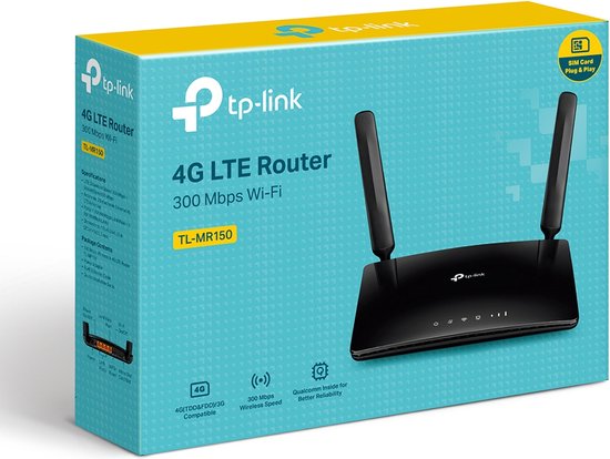 TP-Link TL-MR150 - Draadloze Router - 4G - Zwart