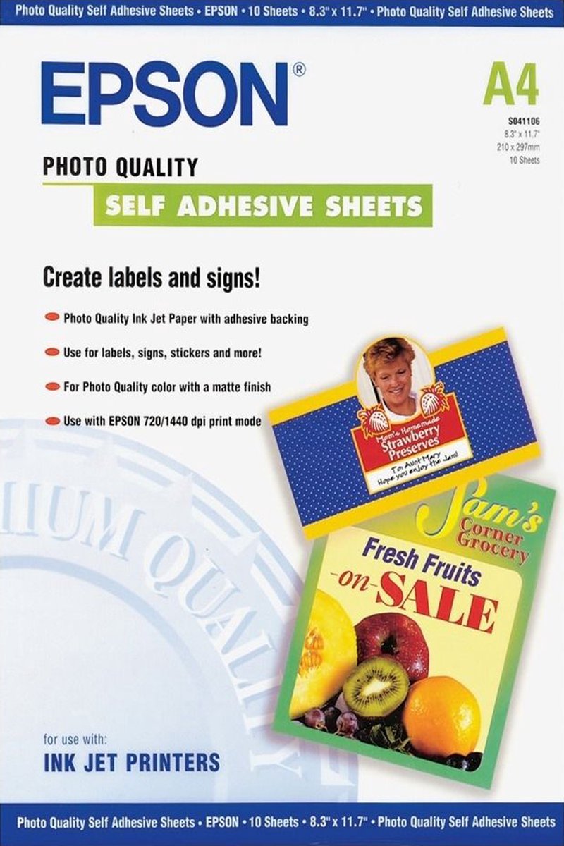 Epson photopaper quality - a4 / 167g/m